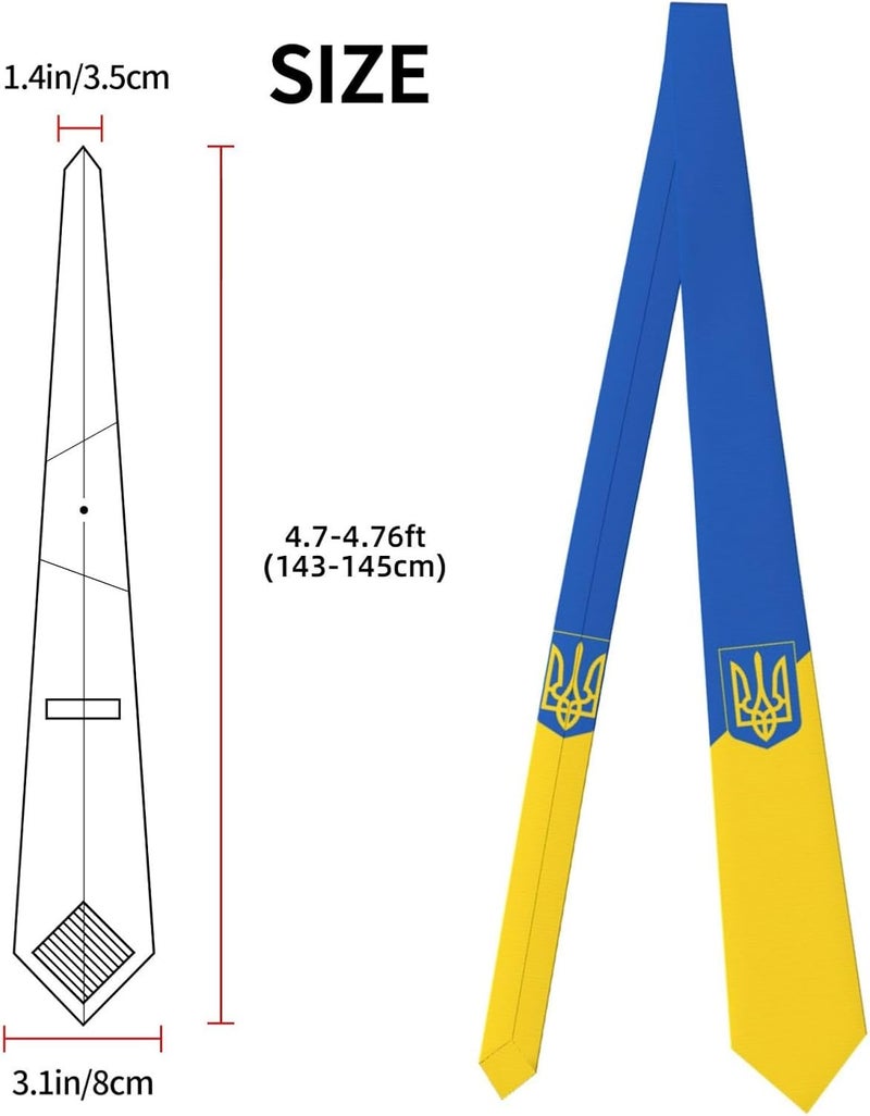 AKMCBSH National Flags Tie Comfortable Soft Novelty Necktie Unisex for Weddings Party Birthday Gift - Image 3